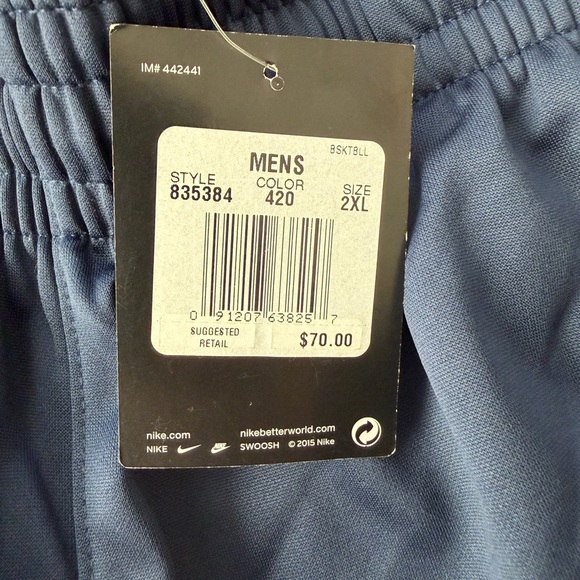 Nike Men’s Track Pants XXL Navy Blue New With Tags Adjustable Leg Openings - Picture 8 of 12